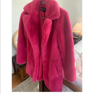 Pink Faux Fur Coat